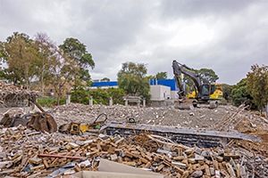 Dandenong Campus – Building J demolition site