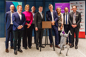Chisholm executive team with Victorian Government representatives at the Frankston Tech School opening ceremony.