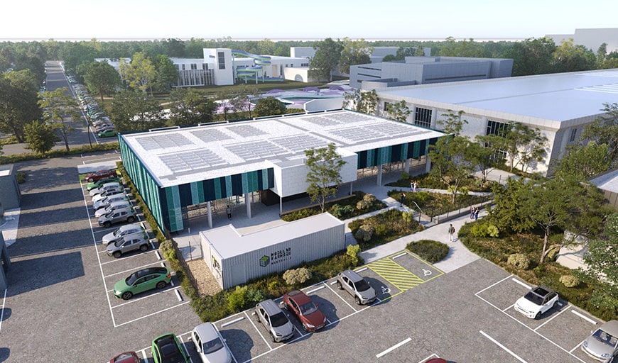 Render of the Frankston Tech School aerial view
