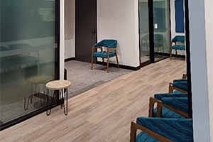 a newly renovated waiting area on Berwick campus