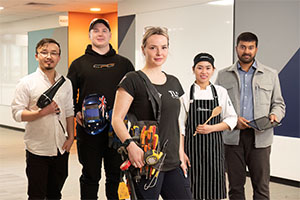 Our apprentice students in various trades professions.