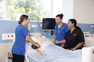 Nursing students in our hospital setup facility.