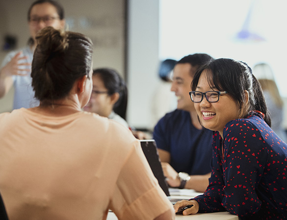 employers and community clients in a meeting