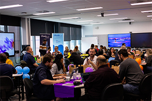 The Hackathon event involved educators, learning designers, IT specialists, and professional staff learning and doing activities through design thing and AI driven solutions.