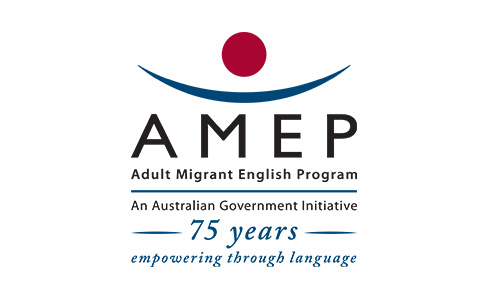 AMEP 75th anniversary logo