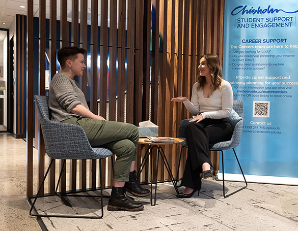 A one-on-one personal counselling between a student and the support staff.