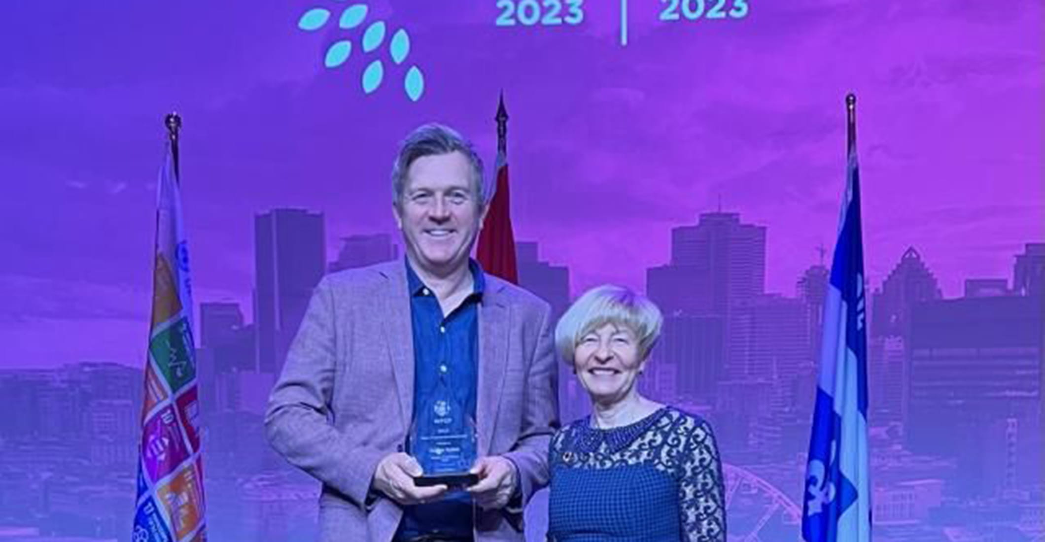 The award of excellence received by our ceo on behalf of the institute.